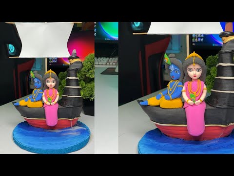 Radhe Krishna clay art 🦚 Jai shree krishna 🦚 Radhe Krishna idol making with Clay