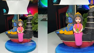 Radhe Krishna clay art 🦚 Jai shree krishna 🦚 Radhe Krishna idol making with Clay