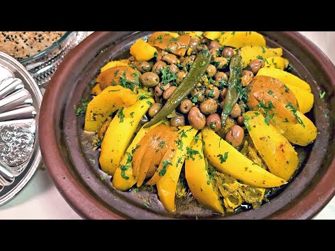 طاجين الدجاج بالبطاطا والزيتون🇲🇦👌 سر لذة الطاجين المغربي بالدجاج والبطاطس Tajine Marocain au poulet