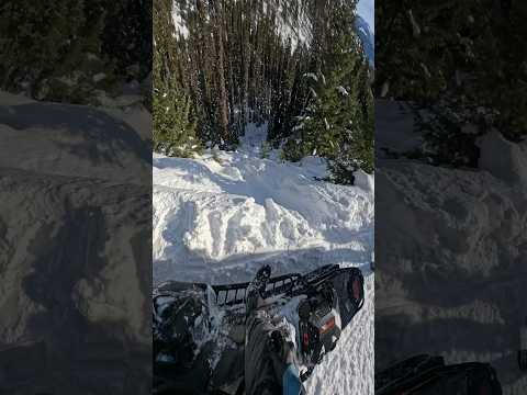 Insane climb on a 155 9R snowmobile #gopro
