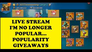 LIVE STREAM - I'M NO LONGER POPULAR :(  - Let's giveaway some popularity feathers!!!