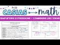 Simplifying Algebraic Expressions and Combining Like Terms