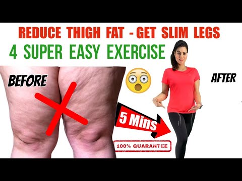 4 Simple Exercises To Lose Thigh Fat Fast at Home | जाँघ और पैर की चर्बी कम करें -Easy Thigh Workout