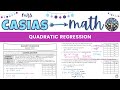 Quadratic Functions and Regression