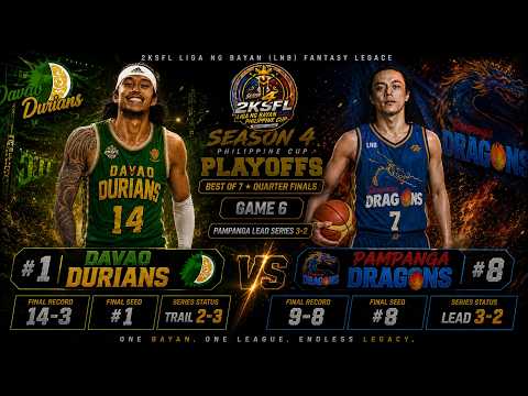 LIVE: DAVAO DURIANS vs PAMPANGA | GAME 6 LNB PLAYOFFS | SEASON 4 | August 9, 2026