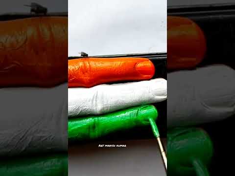 Indian flag painting on fingers | 🇮🇳 art | independence day fingers art | Happy independence Day