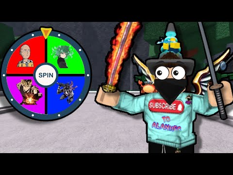 SPIN THE WHEEL CHALANGE IN THE STRONGEST BATTLE GROUNDS ( ROBLOX )