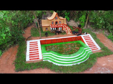We Rescue Puppies & Build Creative Beautiful House Design In Forest