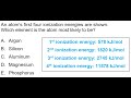 Ionization Energy and Electron Configuration