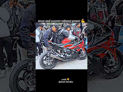 Kawasaki Ninja zx10r and BMW s1000rr exhaust power 💪🔥 || kach ka glass Tod diya exhaust se 😎
