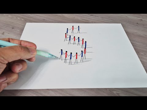 3d drawing S letter on paper for beginner