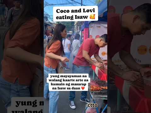 idol ng mamamayang pilipino COCO at LOVI ng "batang quiapo" eating isaw #eatingisaw #cilmar vlog