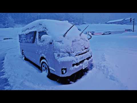 Heavy snow car camping. Feeling a threat to life | Special edition | Hiace camper