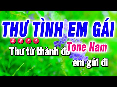 Karaoke Thư Tình Em Gái – Nhạc Sống Tone Nam – Beat Bảo Hưng