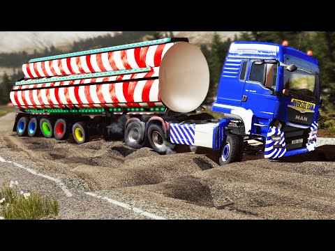 Trucks vs Potholes #86 | BeamNG.DRIVE