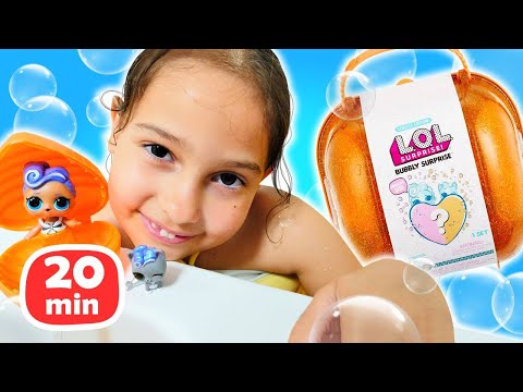 La bambina Selina gioca con  le bambole LOL! Video con giochi e scherzi per bambini piccoli