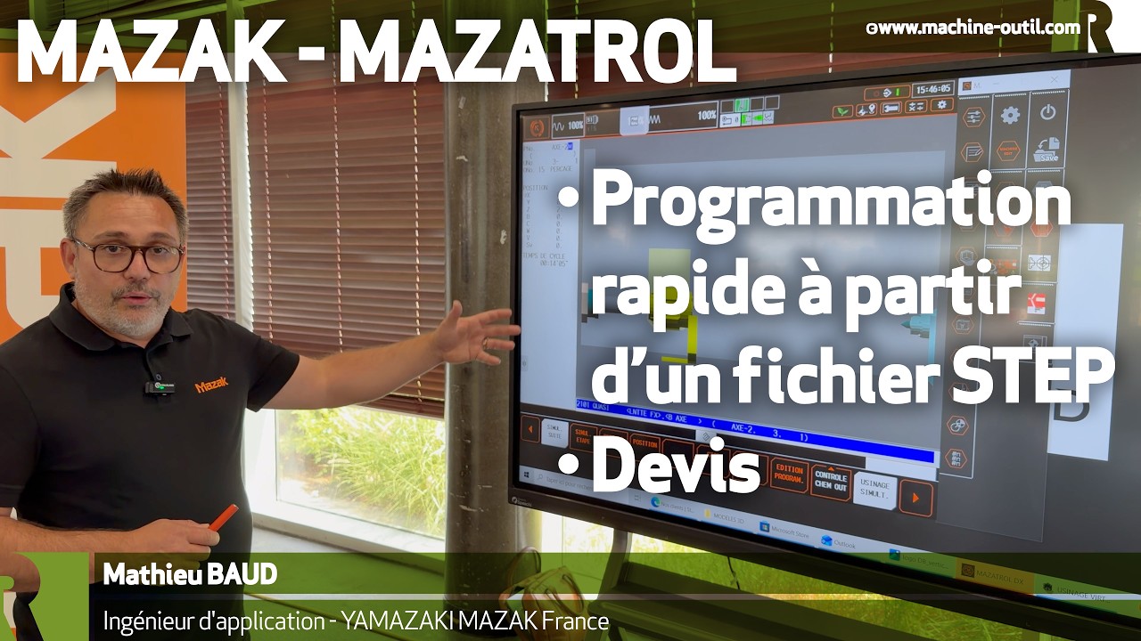 Programmation et devis d'une pièce à partir d'un fichier STEP sur CN Mazak