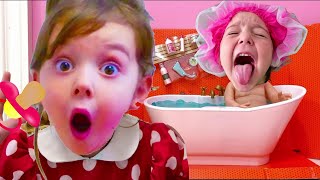 Nastya found a doll and pretends to be a parent Cartoon for kids Настя нашла куклу истории для детей