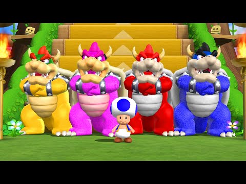 Step It Up Battle of all Bowser - Lucky day of Bowser vs Mario vs Peach vs Daisy | Mario Party 9