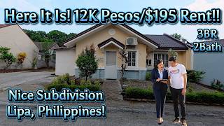 Here It Is! 12K Pesos/$195 Rent!! Nice Subdivision Lipa, Philippines!
