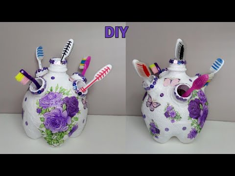 PORTA CEPILLOS DE DIENTES con Sobras De Botellas |No lo tires a La Basura | Plastic Bottle Craft