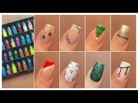 10 Easy Christmas nail art designs || Nail art for beginners 2024