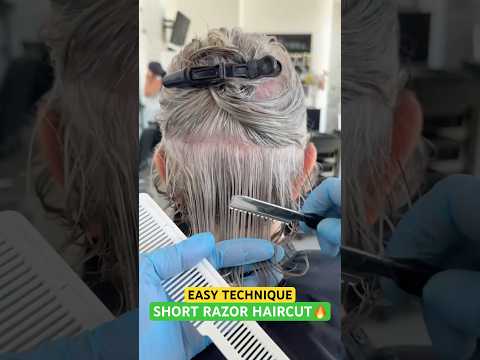 EASY TECHNIQUE SHORT RAZOR HAIRCUT: Complete Tutorial Linked Below! 🔥🔥🔥