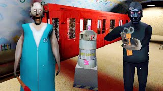 Player 456 Granny And Front Man Grandpa In Granny 3 Train Escape