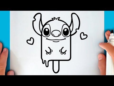 Cómo Dibujar un Helado de Stitch Paso a Paso | Tutorial Fácil y Rápido