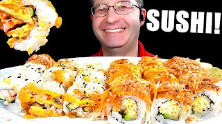 ASMR SUSHI PLATTER MUKBANG EATING SOUNDS