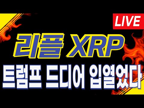 [리플 XRP] LIVE 긴급속보! "트럼프 드디어 입열었다!". [리플, 리플코인, 리플코인전망]