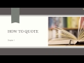 Understanding Quotes and Summaries in Writing