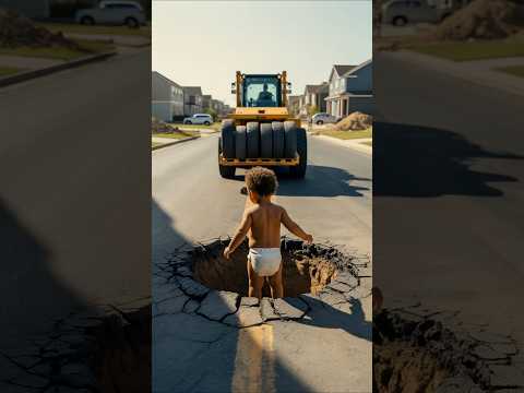 Hero Dog Leads Man to Rescue Baby from Tire-Filled Pit! 🐶👶 #shorts #dogrescue #emotional