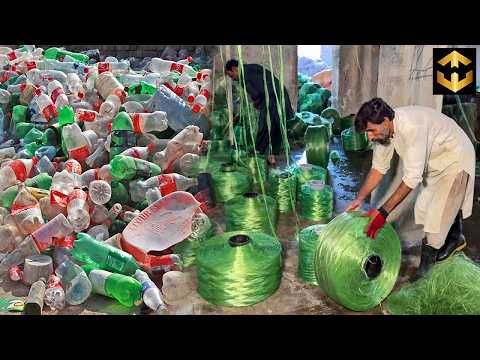 How Recycling Million Waste Plastic Bottles Convert into Polyester Fiber in Factory