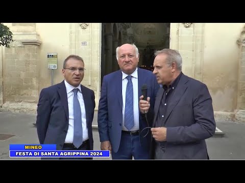 MINEO. Festa di Sant'Agrippina 2024. Domenica 25 agosto (l'Ottava). Le dichiarazioni di Paolo Ragusa (capogruppo Patto per Mineo) e dell'on. Andrea Messina (assessore regionale Autonomie locali) 