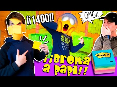 ¡¡BROMA a nuestro PADRE con 1.400 POST-ITS!! 😮 ¡Llenamos OFICINA de Daddy Haack con STICKY NOTES!