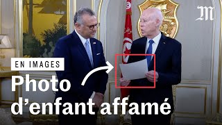 Le président tunisien montre des photos d'enfants gazaouis affamés à un diplomate américain