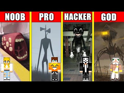 STRASZNE POSTACIE NOOB vs PRO vs HACKER vs GOD w Minecraft!