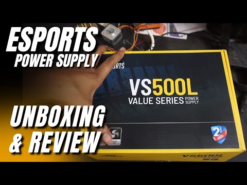 ESPORTS Power supply Review | ESports VS500L Unboxing & Review | ESports VS500L Performance test