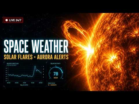 🔴 LIVE Space Weather Station 24/7 — Solar Flares, Aurora Forecast & Real-Time Sun Views (NASA SDO)