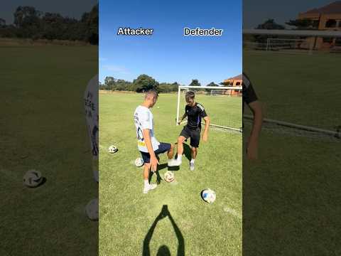 Attacker Vs Defender ⚽️ #football #Soccer #reaction #defender #attacker