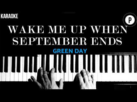 Wake me up when September Ends – Green Day KARAOKE Slowed Acoustic Piano Instrumental COVER LYRICS