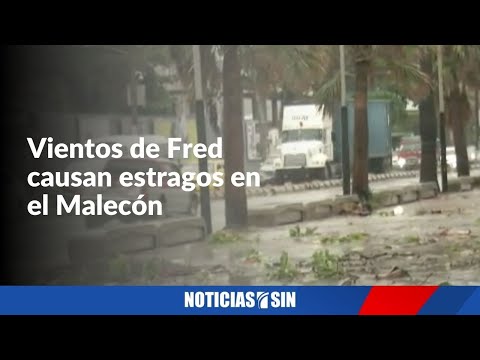 Así amaneció el Malecón de Santo Domingo tras paso de Fred