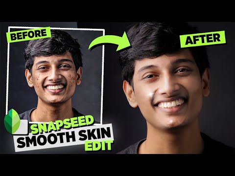 മുഖത്തെ പാടുകൾ മാറ്റം 😁 | Snapseed smooth skin edit