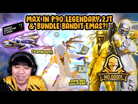 MAX IN EVO GUN P90 2JT CUMA 1000 PERAK?? BUNDLE BUNDIT EMAS NOMER 0001?!