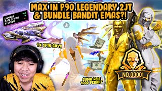 MAX IN EVO GUN P90 2JT CUMA 1000 PERAK?? BUNDLE BUNDIT EMAS NOMER 0001?!