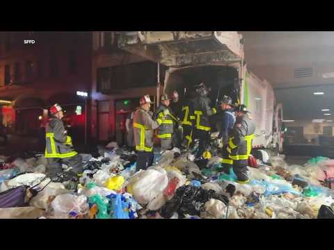 San Francisco firefighters rescue dumpster <strong>diver</strong> stuck in garbage truck in Tenderloin