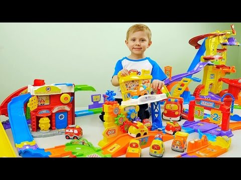 Гигантский Трек с машинками Vtech / Интерактивные машинки для детей