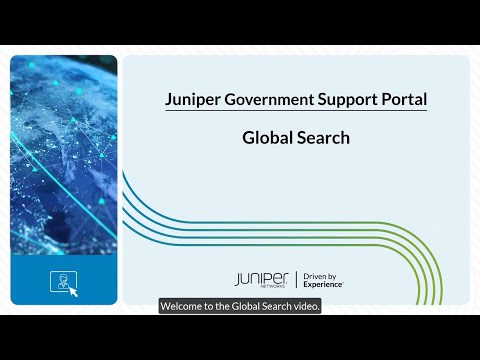 Juniper Government Support Portal: Global Search