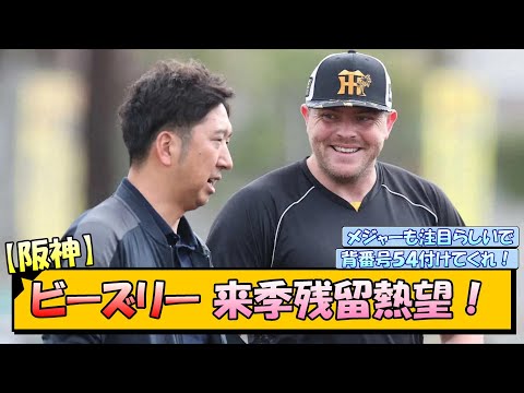 阪神・ビーズリー 来季残留熱望！【なんJ/2ch/5ch/ネット 反応 まとめ/阪神タイガース/岡田監督】